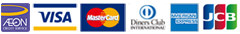 利用可能クレジットカード／イオンカード、VISA、マスターカード、ダイナーズカード